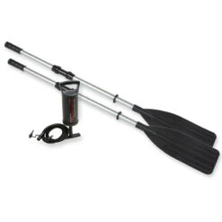 BATEAU GONFLABLE INTEX EXCURSION 5 + 2 AVIRONS + GONFLEUR -Paddle Wave Soldes bateau gonflable intex excursion 5 2 avirons gonfleur 5