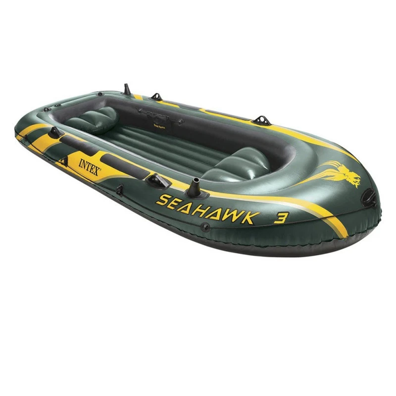 BATEAU GONFLABLE INTEX SEAHAWK 3 + 2 AVIRONS + GONFLEUR 5 BATEAU GONFLABLE INTEX SEAHAWK 3 + 2 AVIRONS + GONFLEUR – Image 3
