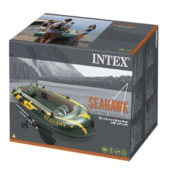 BATEAU GONFLABLE INTEX SEAHAWK 4 + 2 RAMES + GONFLEUR -Paddle Wave Soldes bateau gonflable intex seahawk 4 2 rames gonfleur 5
