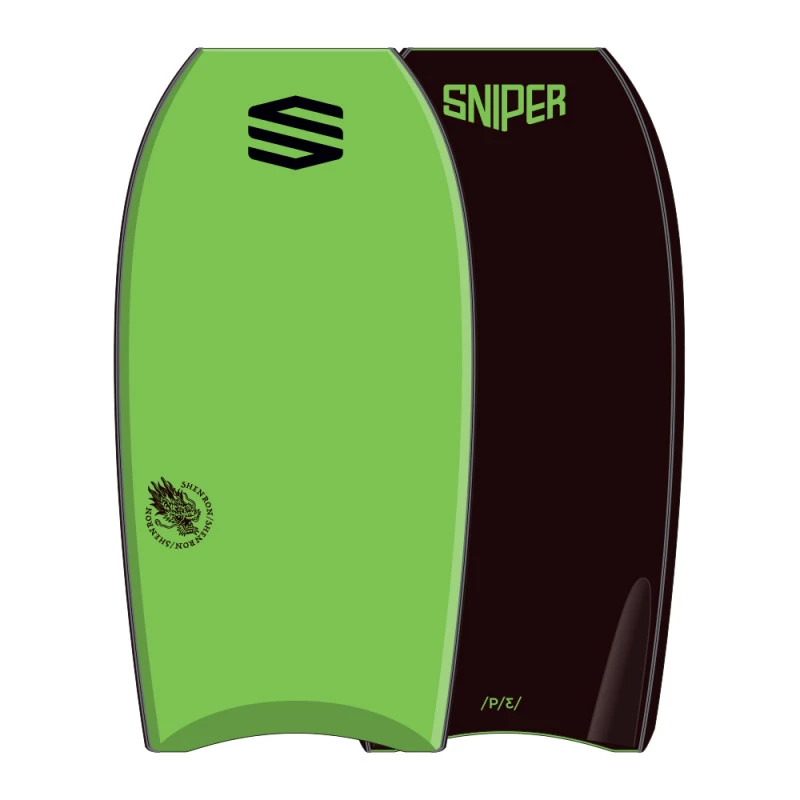 BODYBOARD SNIPER SHENRON PE IMPROVE SERIES 41" VERT/NOIR 4 BODYBOARD SNIPER SHENRON PE IMPROVE SERIES 41" VERT/NOIR – Image 2