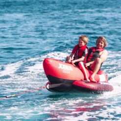 BOUEE TRACTEE BANANE ROUGE CHASER JOBE 2 PERSONNES -Paddle Wave Soldes bouee tractee banane rouge chaser jobe 2 personnes 2