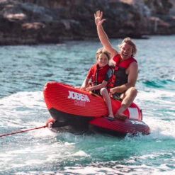 BOUEE TRACTEE BANANE ROUGE CHASER JOBE 2 PERSONNES -Paddle Wave Soldes bouee tractee banane rouge chaser jobe 2 personnes 4