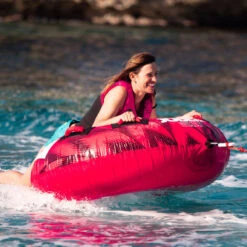 BOUEE TRACTEE JOBE RUMBLE ROSE 1 PERSONNE -Paddle Wave Soldes bouee tractee jobe rumble rose 1 personne 3