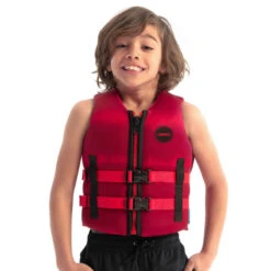 GILET DE FLOTTAISON JOBE NEOPRENE VEST ENFANT ROUGE -Paddle Wave Soldes gilet de flottaison jobe neoprene vest enfant rouge 1