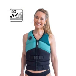 GILET DE FLOTTAISON JOBE UNIFY VEST FEMME BLEU TURQUOISE -Paddle Wave Soldes gilet de flottaison jobe unify vest femme bleu turquoise 1