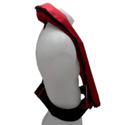 GILET DE SAUVETAGE GONFLABLE AUTOMATIQUE ORANGE MARINE 170N AVEC HARNAIS ESSENTIAL ROUGE -Paddle Wave Soldes gilet de sauvetage gonflable automatique orange marine 170n avec harnais essential rouge 3