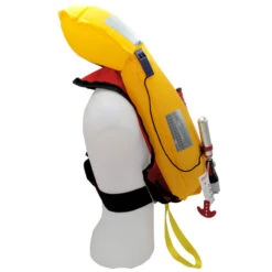 GILET DE SAUVETAGE GONFLABLE AUTOMATIQUE ORANGE MARINE 170N AVEC HARNAIS ESSENTIAL ROUGE -Paddle Wave Soldes gilet de sauvetage gonflable automatique orange marine 170n avec harnais essential rouge 5