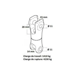 JONCTION CHAINE ANCRE ÉMERRILLON 10-12 Mm -Paddle Wave Soldes jonction chaine ancre emerrillon 10 12 mm 2