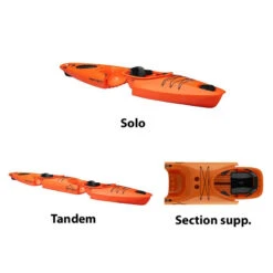 KAYAK MODULABLE AIRSEAT POINT 65°N MARTINI GTX DUO ORANGE -Paddle Wave Soldes kayak modulable airseat point 65n martini gtx duo orange 3