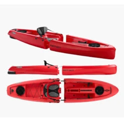 Kayak Modulable Point 65 Mojito SOLO Rouge -Paddle Wave Soldes kayak modulable point 65 mojito solo rouge 1