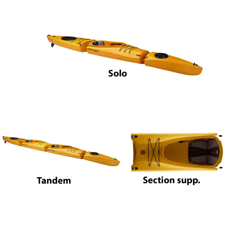 KAYAK MODULABLE POINT 65°N MERCURY GTX DUO JAUNE 7 KAYAK MODULABLE POINT 65°N MERCURY GTX DUO JAUNE – Image 5