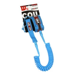 LEASH DE SUP HOWZIT COIL BLEU 9' -Paddle Wave Soldes leash de sup howzit coil bleu 9 1 4