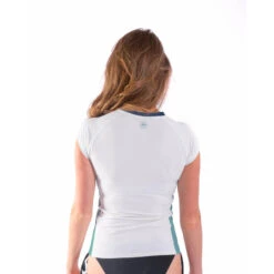 LYCRA JOBE V-NECK FEMME BLANC -Paddle Wave Soldes lycra jobe v neck femme blanc 2