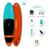 PADDLE GONFLABLE AQUA DESIGN LUCKEY 10.2 -Paddle Wave Soldes paddle gonflable aqua design luckey 102