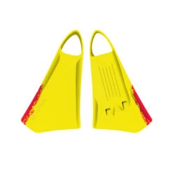 PALMES BODYBOARD OPTION 2 FINS JAUNE/ROUGE -Paddle Wave Soldes palmes bodyboard option 2 fins jaune rouge 2