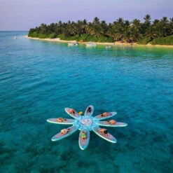 PLATEFORME YOGA GONFLABLE AQUA MARINA YOGA DOCK 2023 -Paddle Wave Soldes plateforme yoga gonflable aqua marina yoga dock 2023 3