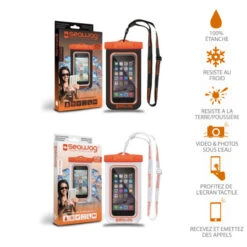 POCHETTE ETANCHE SMARTPHONE SEAWAG ORANGE -Paddle Wave Soldes pochette etanche smartphone seawag orange 1