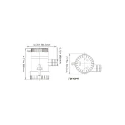 POMPE DE CALE IMMERGEE SEAFLO 500 GPH -Paddle Wave Soldes pompe de cale immergee seaflo 500 gph 2