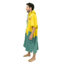 All-In PONCHO ALL IN BUMPY JAUNE/VERT -Paddle Wave Soldes poncho all in bumpy jaune vert 2