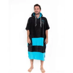 All-In PONCHO ALL IN V FLASH BLEU/NOIR -Paddle Wave Soldes poncho all in v flash bleu noir 1