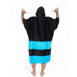 All-In PONCHO ALL IN V FLASH BLEU/NOIR -Paddle Wave Soldes poncho all in v flash bleu noir 3