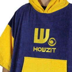 Poncho Howzit Bleu/jaune -Paddle Wave Soldes poncho howzit bleu jaune 6