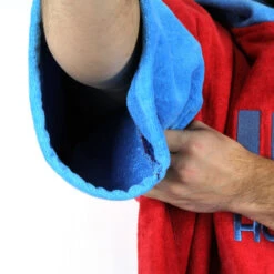 Poncho Howzit Bleu/rouge -Paddle Wave Soldes poncho howzit bleu rouge 3