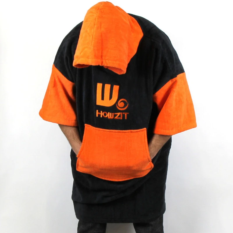 Poncho Howzit Noir/orange 7 Poncho Howzit Noir/orange – Image 5