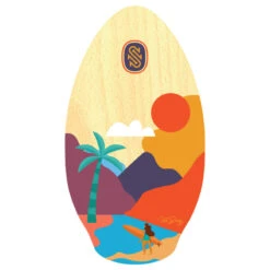 SKIMBOARD SKIM ONE WOOD KEE BEACH 37 -Paddle Wave Soldes skimboard skim one wood kee beach 37 1