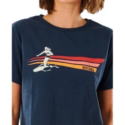 T-SHIRT RIP CURL GOLDEN STATE CROP BLEU MARINE FEMME -Paddle Wave Soldes t shirt rip curl golden state crop bleu marine femme 3
