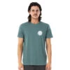 T-SHIRT RIP CURL WETTIE ESSENTIAL BLEU GRIS -Paddle Wave Soldes t shirt rip curl wettie essential bleu gris